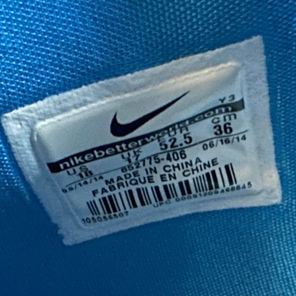 Nike Men's Lunarlon Hyperquickness Basketball Shoe Royal Blue Size 18 - Picture 8 of 9